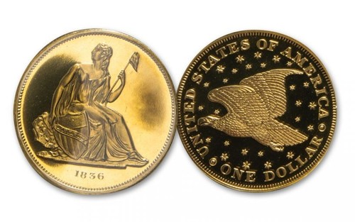 The Innovative 1836 Proof Gobrecht "Classic Dollar Collectors Series". 3-coin - Picture 5 of 5