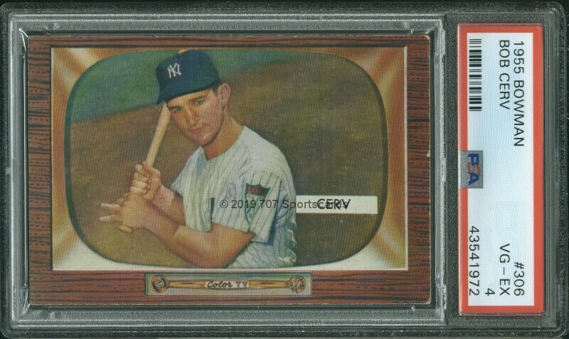 1955 Bowman 306 Bob Cerv PSA 4 (1972)