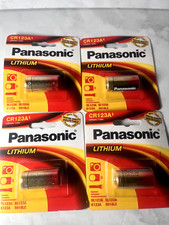 Panasonic CR123A 123 Lithium 3volt Batteries Lot of 4 SEALED
