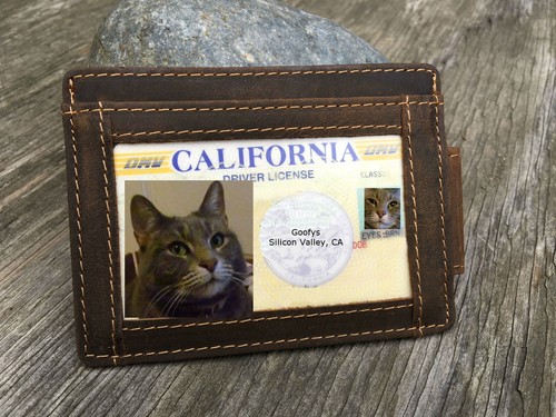 Slim Leather Money Clip, Personalized Custom Minimalist Credit Card Wallet - Picture 2 of 4