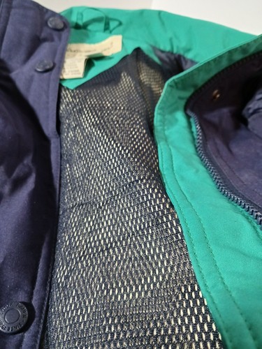 Vtg 90s Eddie Bauer Winter Parka Gore Tex Coat Women Sz M Blue Full Zip Hood - Picture 7 of 13