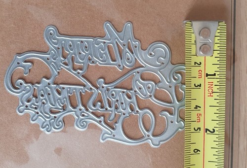 Frohe Weihnachten Wort Stanzschablone, M&C Boutique, The Works ca. 5,5 x 9 cm - Bild 9 von 9