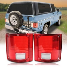 For 1973-1991 Chevy Pickup Tail Light Lens Driver and Passenger Side Pair