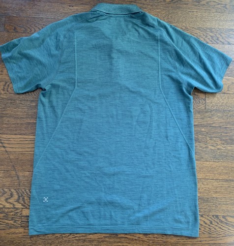 Lululemon Tech Metal Vent Golf Polo Shirt Mens L Green - Picture 5 of 7