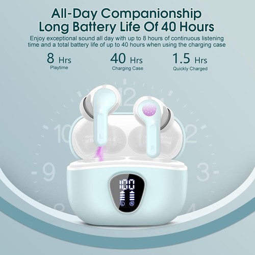 Wireless Earbuds, Bluetooth 5.4 Kopfhörer HiFi Stereo, Bluetooth Ohrhörer mit - Bild 4 von 6