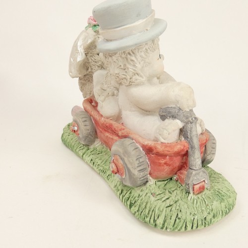Dreamsicles by Kristin “Just Married” #10535 Couple in a red wagon BFK29 - Picture 6 of 18