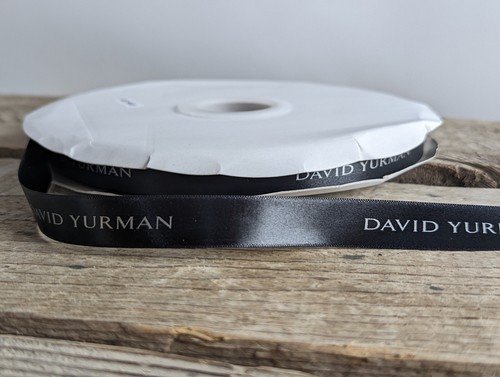 David Yurman Signature Black Ribbon 1' ft, price by the foot, 5/8 inch wide - Picture 2 of 2
