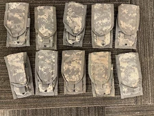 USED - Qty 10: US Military Molle II ACU M 4 DOUBLE Magazine Pouch 2 Mag