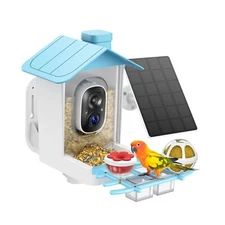 Smart Bird Feeder with Camera Solar Powered, Birdfeeder Cam for Outside, AI S...