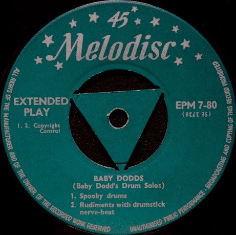 Baby Dodds - Drum Solos (7", EP, pus) - Picture 4 of 4