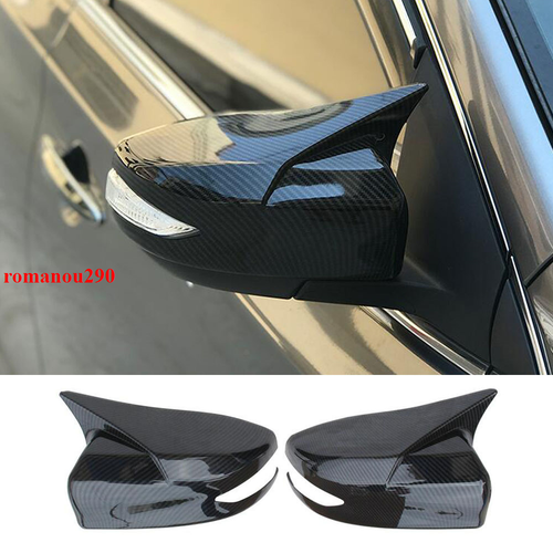 For Nissan Altima 13-18 Carbon Fiber ox Horn Side Door Mirror Cover molding Trim - Picture 1 of 5