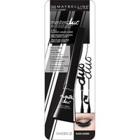 Maybelline Master Duo Eye Studio Glossy 2-in-1 Liquid Liner, 0ml, Black Lacquer. Maybelline Master Duo Eye Studio Glossy 2-in-1 Liquid Liner, 0ml, Black Lacquer.