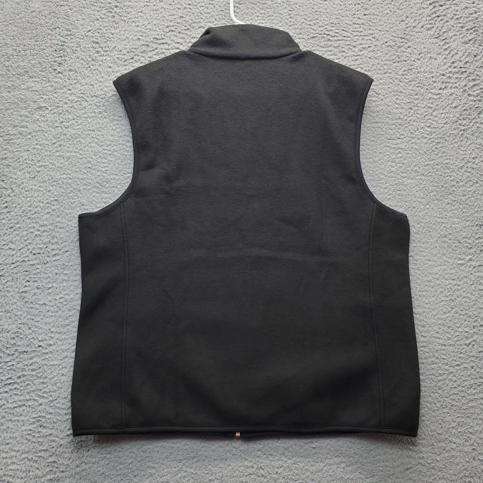 Chaleco Joy para mujer XL negro polar sin mangas cuello alto dorado cremallera completa Foto 2 de 4