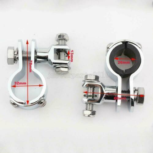 Chrome Engine Guard Bar Foot Peg Clamps For Kawasaki Vulcan VN 700 800 900 2000 - Picture 2 of 6