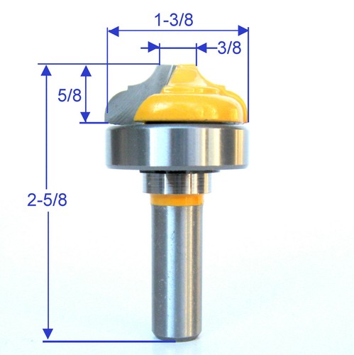1 pc 1/2 SH Top Bearing Classical Groove Bead/Cove Flat End Router Bit  sct-888 - Picture 4 of 12