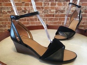 franco sarto black wedge sandals