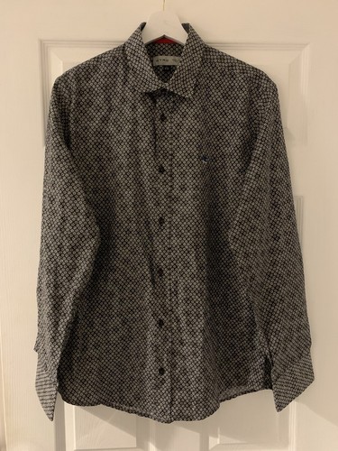 Camicia ETRO SPA Spartico 3 Milano Italiana Bianco e Nero Taglia L 41-42 Nuova