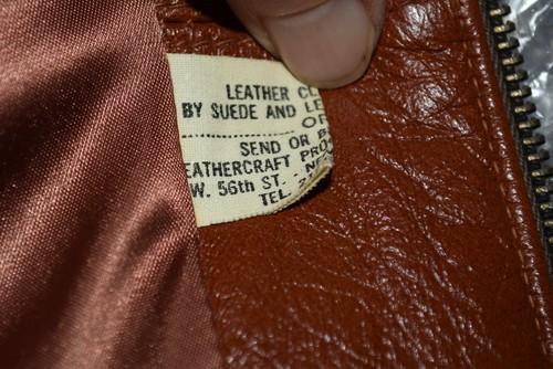 Men`s 40 ADLER Mahogany Brown Biker Lined COAT JACKET EUC USA made - Picture 11 of 11