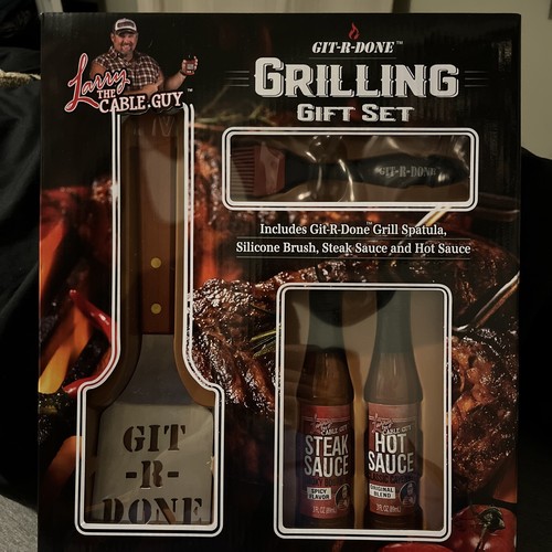 NEW SEALED! 2022 GIT-R-DONE Grilling gift set! Larry the Cable Guy 4 PCS RARE - Picture 1 of 6