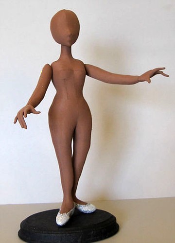 Stoffkunst Puppe Muster "Follies Showgirl" von Arley Berryhill - Bild 4 von 10