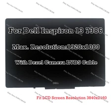 13.3" Dell Inspiron 13 7386 i7386 P91G P91G001 FHD IPS LCD Touch Screen Assembly