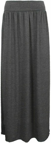 Womens Full Length Fold Over Maxi Skirt Ladies Elastic High Waist Pleated Skirt - Picture 5 of 15