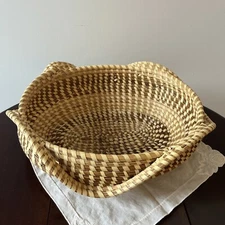 Large Size Gullah Sweetgrass Basket Palm Beach Estate Find