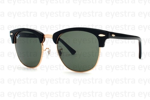 Ray-Ban Clubmaster Sunglasses Black Frame Green G-15 Lens RB3016 W0365 51mm NEW - Picture 8 of 11