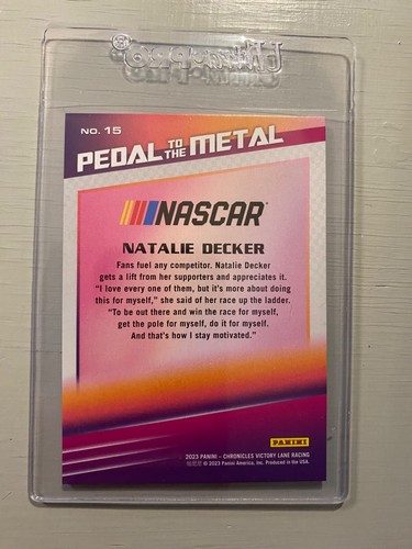 Natalie Decker #15 "Pedal to the Metal" NASCAR '23 Chronicles Victory Lane - Picture 2 of 2