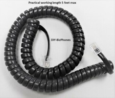 10-Pack Lot Charcoal Gray 9Ft Handset Cord for Altigen IP Phone VoIP Curly IP710