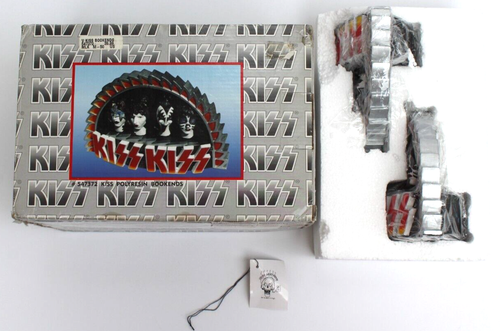 Vtg Sealed Memorabilia KISS Band Polyresin Bookends (Gene Simmons PETER CRISS) - Picture 2 of 2