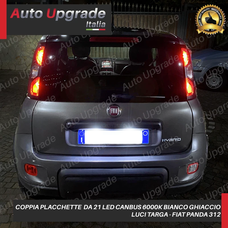 PLACCHETTE LED LUCI TARGA 21 LED SPECIFICHE PER FIAT PANDA 3 312 6000K NO ERRORE - Immagine 3 di 4