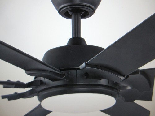 Home decorators Glenmeadow 84 in. LED Indoor Matte Black Ceiling Fan with Light - Picture 4 of 5