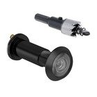 Home HD Glass Lens 200 Degree Security Door Viewer Eye Peephole w/ Privacy Cover