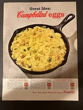 Vtg 1960s Campbells Soup Ad - Great Idea, Campbelled Eggs, M'm, M'm Good!