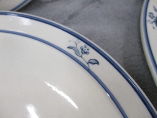 Brick Oven Dinner Plate Set Scandia Blue Flower Stoneware 10" Diameter 4 Piece - Picture 7 of 10