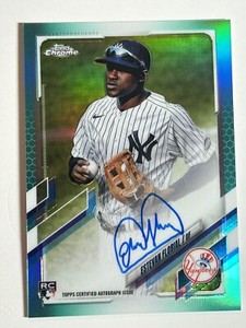 2021 Topps Chrome Aqua Refractor /199 Estevan Florial #RA-EF Rookie Auto RC