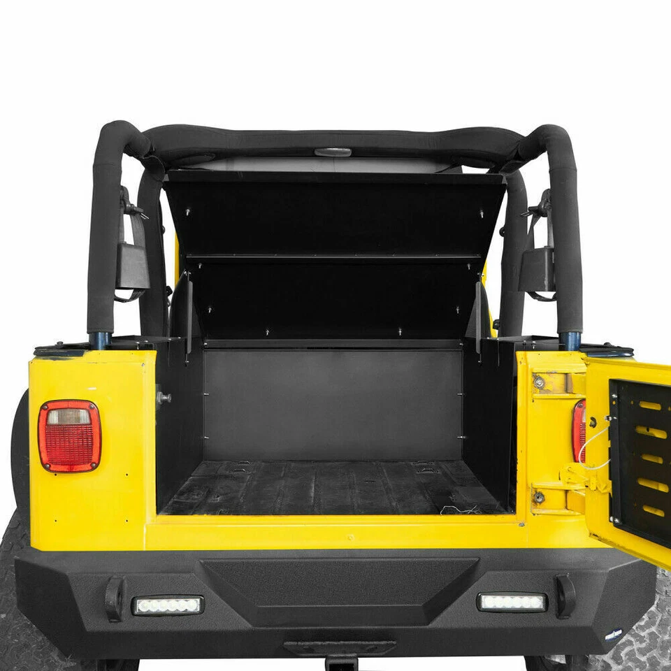Carcasa de cubierta de alta seguridad negra de acero para techo rígido Jeep Wrangler TJ 97-06 Foto 3 de 4