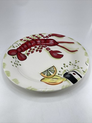 Lobster & Lemon Seafood Bowl/Platter Ceramic 16.25" Wide 1.5" High - Picture 7 of 7