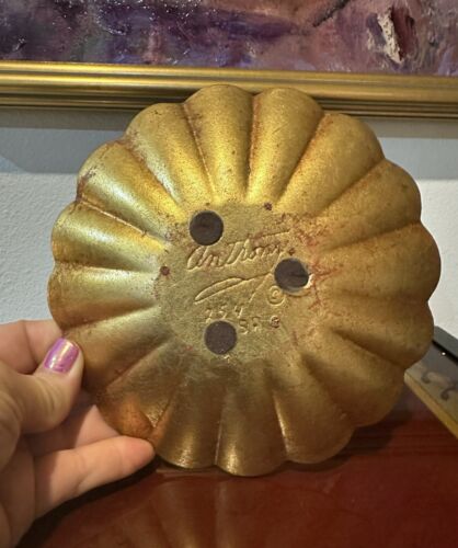 MCM Mid Century Anthony Freeman McFarlin Pottery Gold Leaf Ashtray Flower Shape - Picture 5 of 6