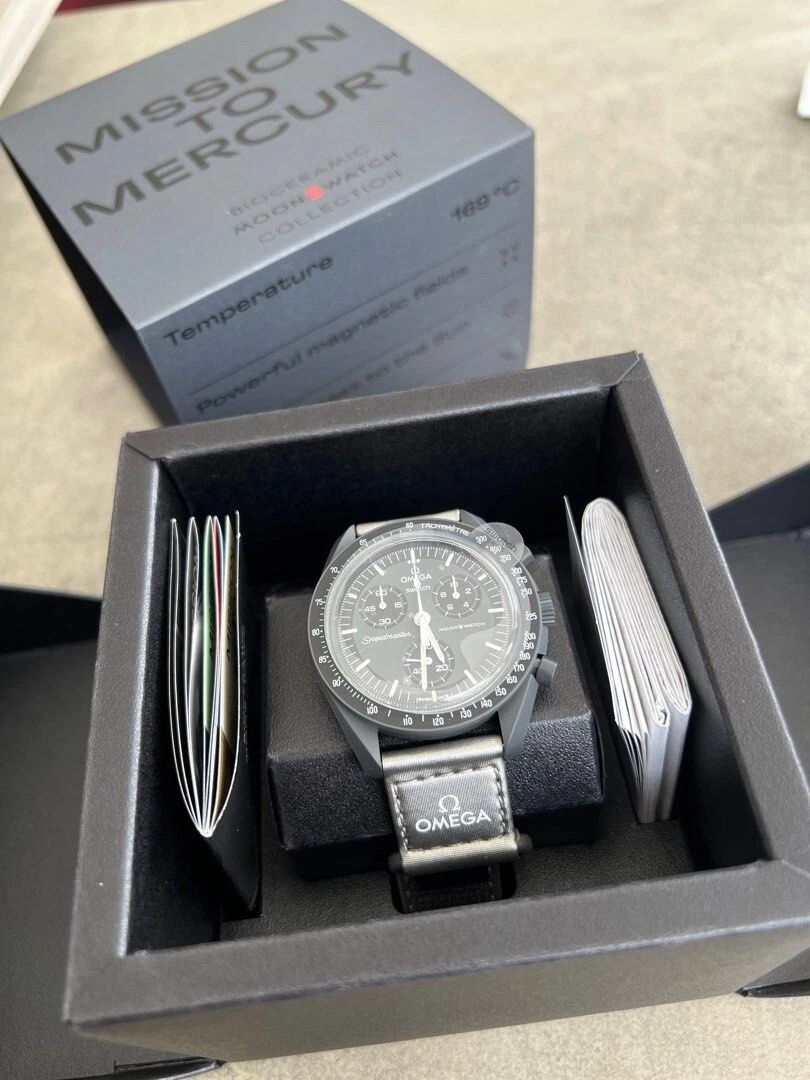 OMEGA Swatch Mission To MERCURY Bioceramic MoonSwatch SO33A100 (BRAND NEW!)