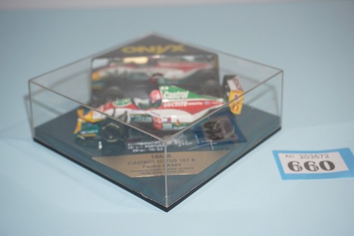 ONYX 1/43 f1 car 166 B Castrol Lotus 107 B Pedro Lamy Limited Edition Signed - Picture 1 of 8