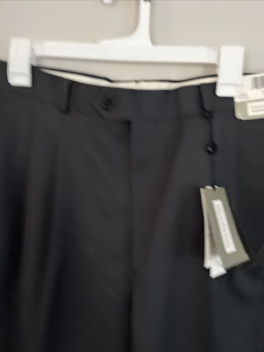 Pantalone elegante uomo Louis Raphael nuovo etichette plissettato grigio scuro 34x34 poli lana bello - Foto 6 di 16