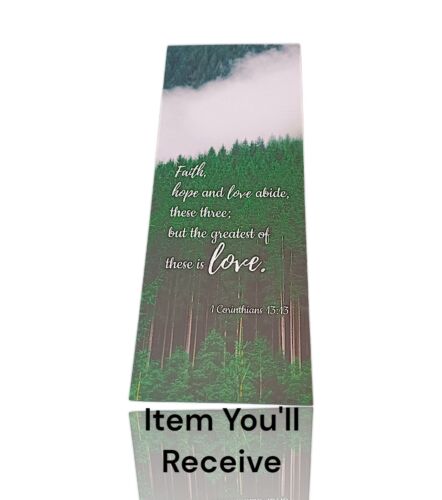 Double Sided Print Bible Verse Bookmark with Full Scripture, (2.4” x 6.1”)