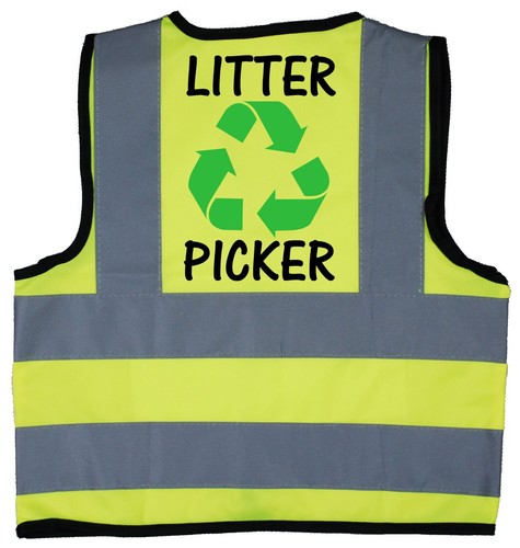 Litter Picker Baby Toddler Children's Kids Yellow Hi Vis Jacket Recycling Helper - Picture 17 of 22