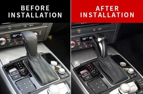 ABS Carbon Fiber Gear Shift Knob Cover Accessories Fit For Audi A6 A6L 2015-2018 - Foto 3 di 9