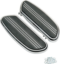 Drag Specialties - P17-0431 - Sweeper Floorboards - Driver - Chrome - FL