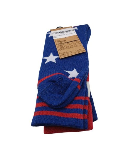 Free Authority - 2 Paar trendige Crew-Socken mit amerikanischem Flaggenmuster für Herren - Bild 2 von 4