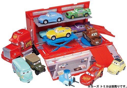 Disney Pixar Cars Tomica Let's Play with Maintenance Dock Mack Toy Takara Tomy - Picture 4 of 7