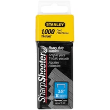 Stanley Sharp Shooter 27/64 in. W X 3/8 in. L Narrow Crown Heavy Duty Staples 10